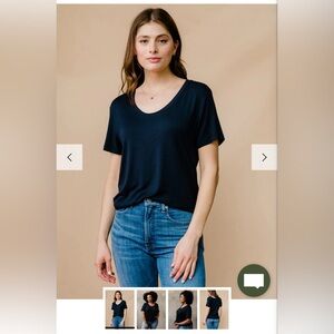 Able Mae Drapey Tee in Black